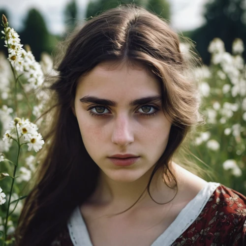 girl in flowers,beautiful girl with flowers,mystical portrait of a girl,portrait of a girl,girl in the garden,girl portrait,young woman,kahila garland-lily,vintage female portrait,portrait photography,meadow,young girl,artemisia,heterochromia,woman portrait,women's eyes,flora,vintage woman,eglantine,hazel,Photography,General,Realistic
