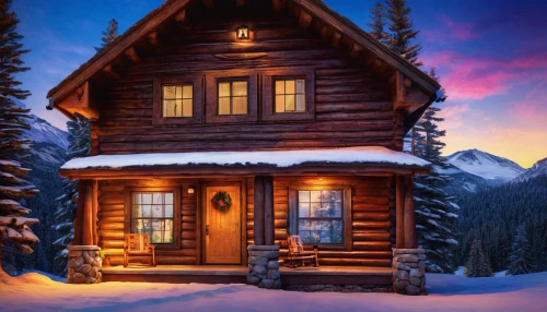 log cabin,winter house,the cabin in the mountains,small cabin,log home,winter village,wooden house,snowhotel,house in mountains,mountain hut,christmas snowy background,house in the mountains,christmas landscape,snow house,little house,country cottage,warm and cozy,christmas scene,cottage,winter background,Conceptual Art,Daily,Daily 32