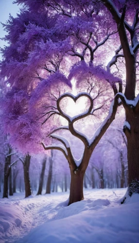 lilac tree,purple landscape,winter tree,snow tree,snow trees,winter magic,snowy tree,winter forest,cold cherry blossoms,snow landscape,hoarfrost,winter cherry,japanese cherry trees,winter dream,winter landscape,the purple-and-white,snowy landscape,cherry blossom tree,pink-purple,purple and pink,Photography,General,Cinematic