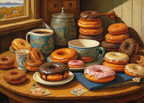 doughnuts,donut illustration,donuts,donut drawing,sufganiyah,bagels,donut,pastries,doughnut,still-life,breakfast table,sweet pastries,bakery products,bakery,still life,tea party collection,bombolone,afternoon tea,teatime,fika,Conceptual Art,Daily,Daily 33
