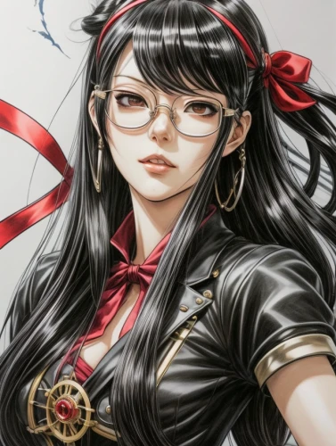 fuki,yukio,anime japanese clothing,reading glasses,kotobukiya,red ribbon,with glasses,eye glasses,wuchang,japanese art,anime 3d,red green glasses,erika,katana,hong,goddess of justice,geisha,glasses,spectacles,swordswoman