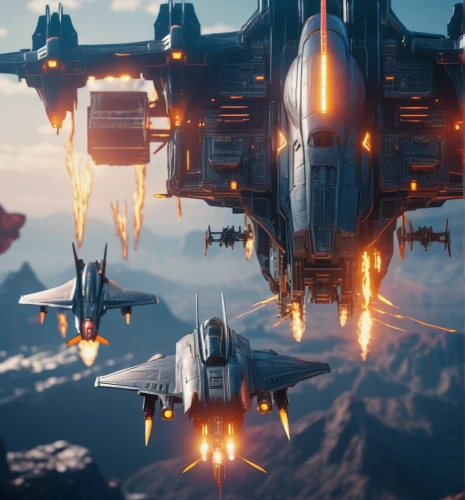 dreadnought,x-wing,space ships,delta-wing,valerian,air combat,missiles,vulcania,battlecruiser,flying objects,spaceships,formation flight,afterburner,eagle vector,falcon,sci - fi,sci-fi,sci fi,hornet,supercarrier,Photography,General,Sci-Fi