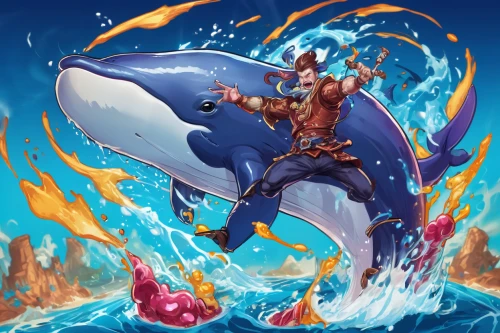 dolphin rider,dolphin background,trainer with dolphin,sea god,god of the sea,giant dolphin,poseidon,dolphin-afalina,garp fish,game illustration,merfolk,orca,sea devil,killer whale,dolphin,sailfish,thunnus,aquanaut,dolphinarium,bronze hammerhead shark,Conceptual Art,Fantasy,Fantasy 26