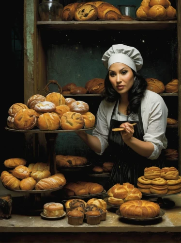 girl with bread-and-butter,bakery,bakery products,woman holding pie,pastries,pastry chef,pâtisserie,pastry shop,viennoiserie,pan dulce,kolach,tortas de aceite,sweet pastries,girl in the kitchen,freshly baked buns,fresh bread,bannock,pastry,knead,cuban pastry,Illustration,Realistic Fantasy,Realistic Fantasy 29