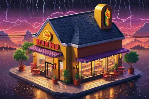 fast food restaurant,retro diner,restaurants,a restaurant,crispy house,red robin,store icon,taco mouse,diner,deli,burger king premium burgers,bistro,tavern,jack in the box,drive in restaurant,pizzeria,japanese restaurant,restaurant,ice cream shop,gold shop,Unique,3D,Isometric