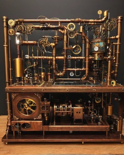 scientific instrument,clockmaker,mechanical puzzle,old calculating machine,experimental musical instrument,steampunk,espresso machine,optical instrument,watchmaker,barebone computer,combination machine,radio receiver,steampunk gears,orrery,tube radio,cyclocomputer,hygrometer,calculating machine,transmitter,double head microscope,Art,Classical Oil Painting,Classical Oil Painting 16