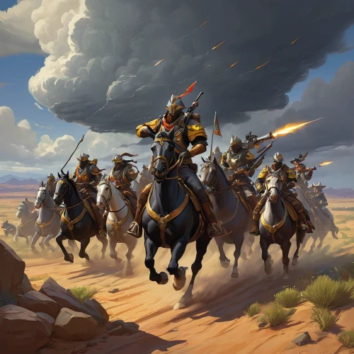 cavalry,horsemen,cossacks,horseman,horse herd,western riding,man and horses,buzkashi,cowboy mounted shooting,storm troops,camel caravan,horse herder,guards of the canyon,horse riders,wild west,game illustration,oxcart,the storm of the invasion,genghis khan,caravan,Conceptual Art,Daily,Daily 02