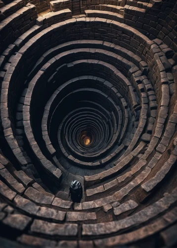 charcoal kiln,manhole,brick-kiln,potter's wheel,labyrinth,lalibela,catacombs,time spiral,wishing well,storm drain,spiral,wormhole,pantheon,spiral background,woman at the well,excavation,drainage,cellar,spiralling,maze,Photography,Documentary Photography,Documentary Photography 25