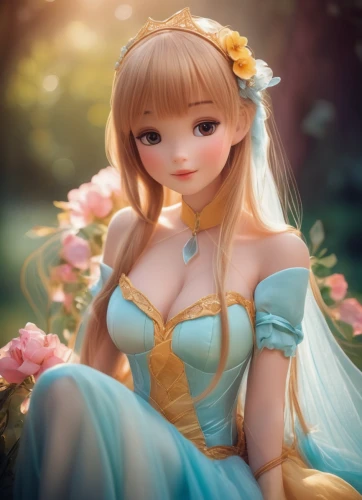fairy tale character,female doll,cinderella,fantasy portrait,painter doll,artist doll,alice,rapunzel,rosa 'the fairy,dress doll,doll paola reina,3d fantasy,flower fairy,fairy,fairy queen,fairytale characters,romantic portrait,princess anna,fantasy girl,little girl fairy,Photography,General,Cinematic