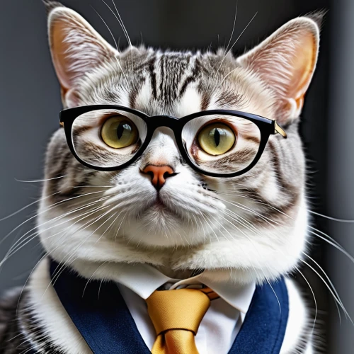 businessperson,reading glasses,financial advisor,cat image,cartoon cat,american shorthair,accountant,businessman,project manager,funny cat,civil servant,optician,professor,stock broker,tabby cat,white-collar worker,spectacles,curriculum vitae,business analyst,office worker,Photography,General,Realistic