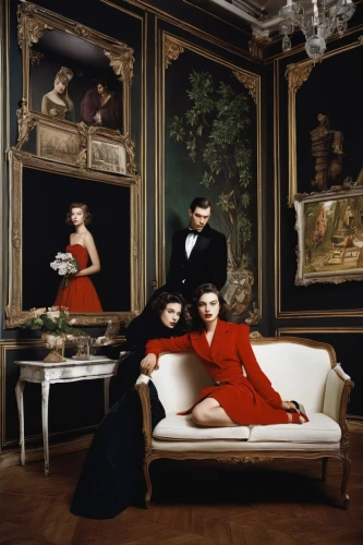 clue and white,vanity fair,man in red dress,doll's house,mulberry family,dollhouse,red milan,renaissance,four poster,red gown,baroque,chaise lounge,lady in red,luxury decay,jean simmons-hollywood,secret garden of venus,callas,vintage art,the victorian era,orsay,Photography,Fashion Photography,Fashion Photography 20