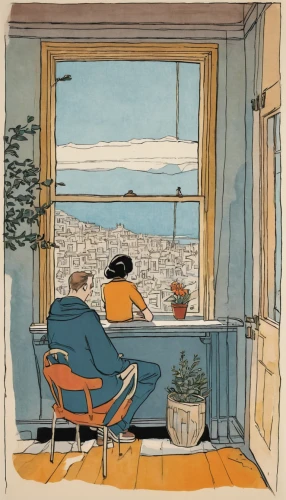 watercolor paris balcony,window sill,window seat,paris balcony,marseille,windowsill,window view,bedroom window,french windows,lisbon,cool woodblock images,apartment,shirakami-sanchi,balcon de europa,window with sea view,seaside view,an apartment,book illustration,woodblock prints,post-it,Illustration,American Style,American Style 09