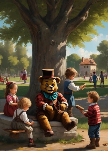 children's background,child in park,children studying,kids illustration,children learning,pinocchio,children drawing,walk with the children,painting easter egg,game illustration,village scene,children playing,playing outdoors,preschool,kindergarten,playing with kids,children's,teddy bear waiting,child with a book,teddy bears,Art,Classical Oil Painting,Classical Oil Painting 26