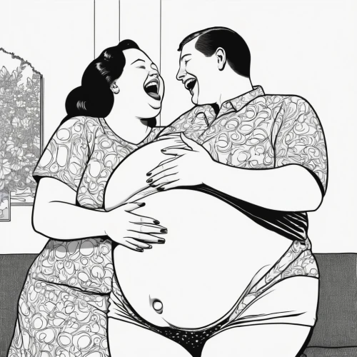 maternity,as a couple,pregnant women,pregnancy,expecting,pregnant woman,plus-size,old couple,grandparents,couple goal,man and wife,two people,couple - relationship,pregnant,parents,couple in love,bellies,prank fat,pregnant girl,plus-sized,Illustration,Black and White,Black and White 18