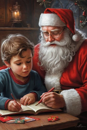 children's christmas,santa claus,santa and girl,scared santa claus,santa,handing out christmas presents,santa claus at beach,santa stocking,father christmas,opening presents,santa claus train,christmas messenger,christmas santa,the occasion of christmas,santa clauses,kris kringle,christmas greetings,santa clause,christmas scene,saint nicholas' day,Illustration,Paper based,Paper Based 02