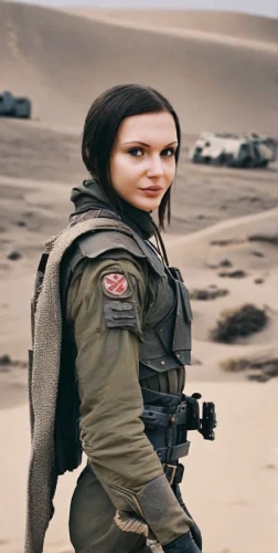 drone operator,gi,ammo,eod,katniss,ballistic vest,lori,solo,district 9,lara,desert background,capture desert,khaki,female doctor,cgi,drone pilot,female hollywood actress,agent,girl on the dune,patrols