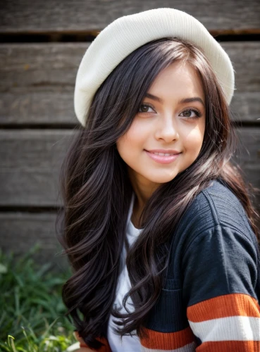 girl wearing hat,lace wig,beautiful young woman,beret,indian celebrity,indian girl,beanie,layered hair,filipino,edit icon,pretty young woman,brown hat,artificial hair integrations,portrait background,jasmine crape,beautiful girl,cute pretty,islamic girl,mariel,princess sofia