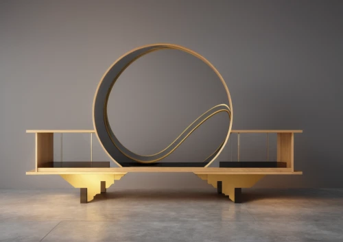 parabolic mirror,semi circle arch,circle shape frame,wooden mockup,chair circle,basketball hoop,wooden shelf,3d bicoin,gymnastic rings,pendulum,wooden table,wooden desk,3d object,wooden rings,steel sculpture,incense with stand,table and chair,oval frame,table tennis racket,wood mirror,Photography,General,Realistic