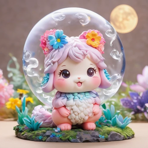 artist doll,handmade doll,spring unicorn,snow globes,porcelaine,flower fairy,anemone hupehensis september charm,doll figure,snow globe,clay doll,garden fairy,fairy galaxy,girl in a wreath,collectible doll,cloth doll,figurine,precious lilac,3d figure,plush figure,porcelain dolls,Illustration,Japanese style,Japanese Style 02