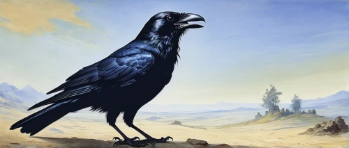 corvidae,black vulture,raven bird,corvus,crows bird,carrion crow,magpie,black raven,common raven,kaffir horned raven,grackle,hyacinth macaw,california condor,falconiformes,black crow,crow-like bird,ravens,hooded crows,corvus corax,crows,Art,Classical Oil Painting,Classical Oil Painting 08