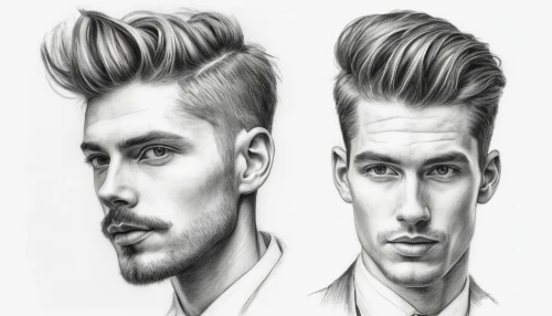pompadour,mohawk hairstyle,hairstyles,rockabilly style,pomade,hairstyle,quiff,rockabilly,hair shear,barber,stylograph,hair loss,man portraits,hairstyler,hairgrip,gentleman icons,management of hair loss,hairs,pencil drawings,pin hair,Illustration,Black and White,Black and White 35