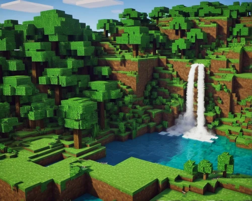 green waterfall,a small waterfall,ash falls,ravine,waterfalls,water falls,green valley,waterfall,brown waterfall,mountain world,wasserfall,tileable,mushroom landscape,mushroom island,water fall,green forest,floating islands,aaa,biome,mountain plateau,Illustration,Abstract Fantasy,Abstract Fantasy 10