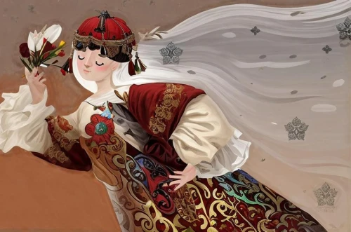 peking opera,taiwanese opera,folk costume,hanbok,suit of the snow maiden,shuanghuan noble,folk costumes,yi sun sin,traditional costume,geisha girl,rem in arabian nights,russian folk style,khokhloma painting,ancient costume,mukimono,oriental painting,geisha,miss circassian,oriental princess,zoroastrian novruz,Game Scene Design,Game Scene Design,Medieval