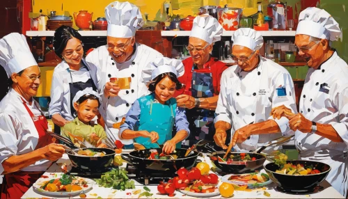 cooking book cover,huaiyang cuisine,vietnamese cuisine,nepalese cuisine,asian cuisine,food preparation,chefs kitchen,chinese cuisine,anhui cuisine,food and cooking,chef's uniform,laotian cuisine,cookery,indian chinese cuisine,korean chinese cuisine,cooking vegetables,cooking show,oil painting on canvas,viet nam,chinese art,Conceptual Art,Oil color,Oil Color 07