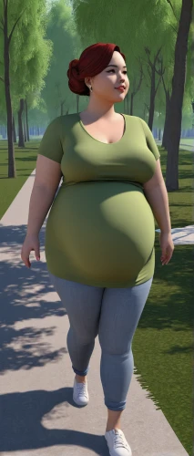 3d rendered,woman walking,3d render,girl walking away,plus-size model,jogging,3d model,walk in a park,fat,female runner,hefty,gordita,tiana,fatayer,agnes,3d rendering,plus-size,render,a pedestrian,3d modeling,Conceptual Art,Daily,Daily 35