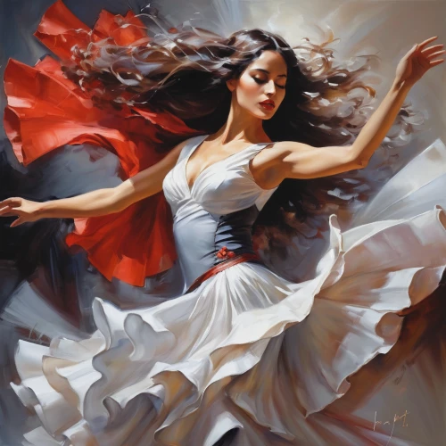 flamenco,dance with canvases,gracefulness,dancer,latin dance,whirling,dance,twirl,love dance,dancers,twirls,salsa dance,twirling,oil painting on canvas,little girl twirling,to dance,oil painting,art painting,folk-dance,dancing,Conceptual Art,Oil color,Oil Color 03