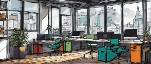 modern office,offices,working space,creative office,work space,office,workspace,office desk,study room,furnished office,blur office background,office line art,office buildings,loft,office automation,computer room,work place,desk,coworking,cubical,Illustration,Realistic Fantasy,Realistic Fantasy 23