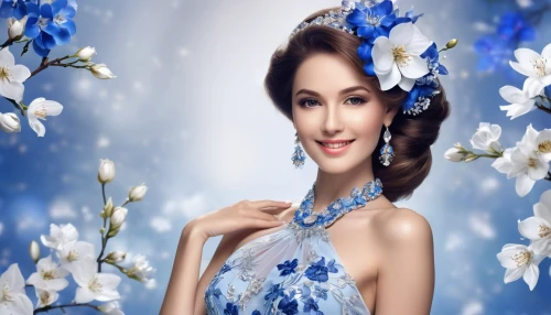 miss vietnam,jasmine blue,blue hydrangea,blue rose,blue butterfly background,princess sofia,mazarine blue,vietnamese woman,flower background,scent of jasmine,blue flower,jasmine blossom,jasmine flower,hydrangea background,jasmine,debutante,image editing,viet nam,blue background,blue flowers,Photography,General,Realistic