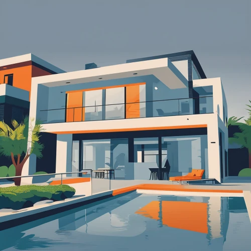 houses clipart,modern house,mid century house,mid century modern,3d rendering,modern architecture,luxury property,home landscape,suburbs,contemporary,luxury home,house drawing,house painting,residential property,large home,render,modern style,luxury real estate,homes,smart home,Illustration,Vector,Vector 01