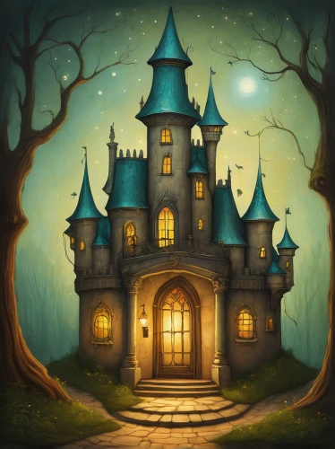 witch's house,witch house,haunted castle,fairy tale castle,the haunted house,ghost castle,haunted house,fairytale castle,house silhouette,halloween background,house in the forest,castle of the corvin,fairy house,children's fairy tale,halloween illustration,houses clipart,fairy tale,gold castle,castel,fairy tales,Illustration,Abstract Fantasy,Abstract Fantasy 17