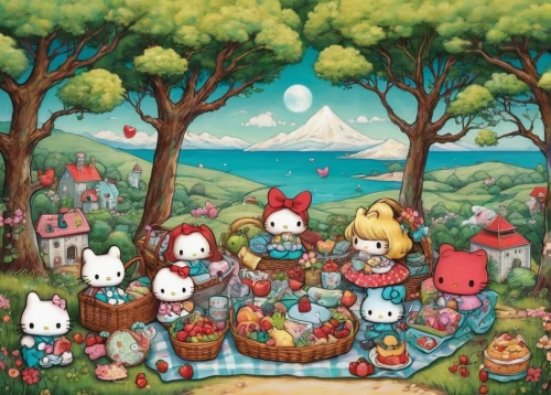 kawaii animal patch,children's background,cat's cafe,woodland animals,kawaii animals,studio ghibli,round kawaii animals,doraemon,forest animals,cartoon forest,jigsaw puzzle,apple orchard,picnic basket,picnic,fairy village,frutti di bosco,fairy forest,shirakami-sanchi,fairytale characters,easter festival,Illustration,Abstract Fantasy,Abstract Fantasy 10