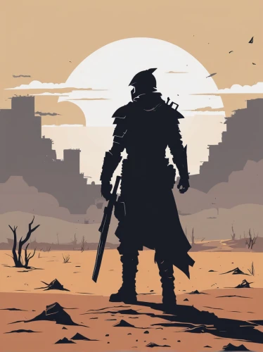cowboy silhouettes,silhouette art,lone warrior,man silhouette,the wanderer,desert background,map silhouette,silhouette,art silhouette,mercenary,the desert,samurai,desert,wanderer,game illustration,mobile video game vector background,silhouetted,nomad,dusk background,wasteland,Illustration,Vector,Vector 01