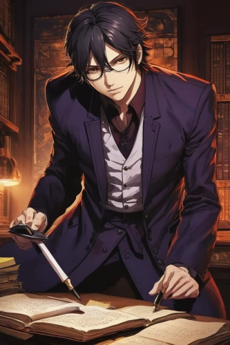 scholar,bookworm,attorney,yukio,reading glasses,tutor,librarian,investigator,ren,examination,vanitas,detective,professor,paperwork,tutoring,the son of lilium persicum,gentlemanly,reading,chemist,author,Illustration,Japanese style,Japanese Style 12