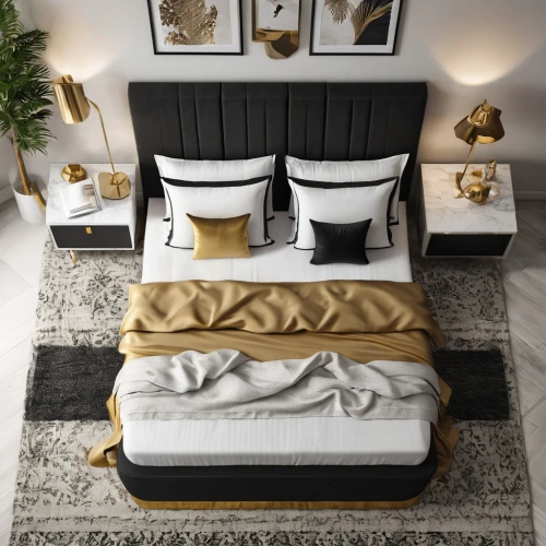 bed linen,guest room,bedding,guestroom,sleeping room,boutique hotel,interior decoration,bed frame,decorates,bridal suite,bedroom,bed,gold stucco frame,modern decor,decor,gold foil corner,room newborn,gold wall,duvet cover,infant bed,Photography,General,Realistic