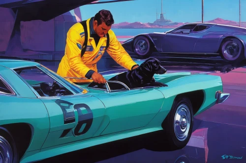 porsche 914,automobile racer,lupin,iso grifo,car mechanic,muscle car cartoon,porsche 904,ferrari daytona,racing pit stop,porsche 917,ford gt40,porsche 914-6 gt,boss 302 mustang,sports car racing,lotus elite,yellow car,mechanic,boss 429,ferrari america,yellow jacket,Conceptual Art,Sci-Fi,Sci-Fi 23