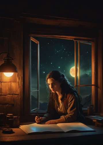 girl studying,sci fiction illustration,astronomer,world digital painting,cg artwork,scholar,study,writing-book,jrr tolkien,digital painting,night administrator,game illustration,study room,tutor,digital compositing,illustrator,persian poet,astronomers,librarian,girl at the computer,Photography,Documentary Photography,Documentary Photography 17