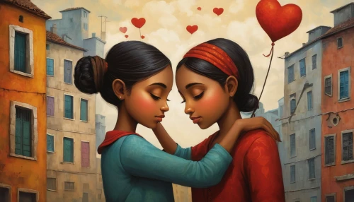 love in air,romantic scene,romantic portrait,saint valentine's day,two hearts,amorous,two people,handing love,indian art,couple in love,oil painting on canvas,art painting,declaration of love,love couple,by chaitanya k,young couple,cute cartoon image,all forms of love,courtship,lovers,Art,Artistic Painting,Artistic Painting 29