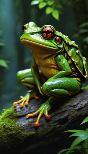 pacific treefrog,frog background,squirrel tree frog,barking tree frog,tree frog,green frog,tree frogs,red-eyed tree frog,coral finger tree frog,litoria fallax,jazz frog garden ornament,wallace's flying frog,litoria caerulea,frog figure,eastern dwarf tree frog,frog king,bull frog,woman frog,amphibian,common frog,Illustration,Realistic Fantasy,Realistic Fantasy 32