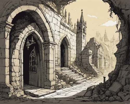 medieval architecture,ruins,buttress,haunted cathedral,ruin,medieval street,mausoleum ruins,gothic architecture,the ruins of the,gothic church,abbaye de belloc,sepulchre,cathedral,monastery,ancient buildings,archway,stonework,stone towers,medieval,church towers,Illustration,Children,Children 04