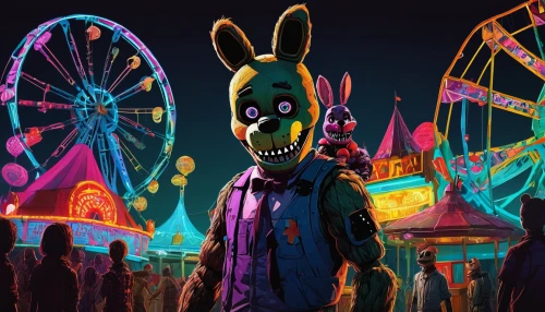 amusement park,neon carnival brasil,easter festival,easter background,fairground,funfair,easter theme,luna park,dark park,theme park,jackrabbit,annual fair,car hop,smaland hound,halloween background,amusement ride,california adventure,amusement,jack rabbit,carnival,Illustration,Paper based,Paper Based 19