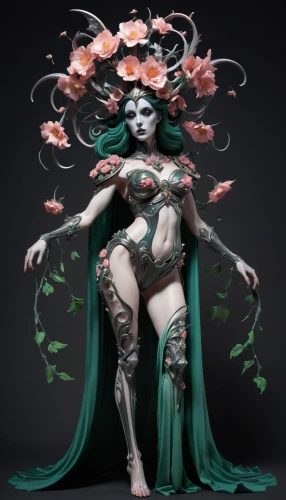 dryad,poison ivy,elven flower,medusa,widow flower,medusa gorgon,flora,rusalka,flower fairy,porcelain rose,passionflower,faerie,the enchantress,merfolk,ivy,rosa 'the fairy,fae,fallen petals,sculpt,fantasy art,Conceptual Art,Fantasy,Fantasy 01