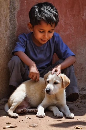 boy and dog,bully kutta,indian dog,street dog,girl with dog,gaddi kutta,animal welfare,stray dog on road,bakharwal dog,mudhol hound,jaisalmer,little boy and girl,human and animal,jack russell,new guinea singing dog,world children's day,india,adopt a pet,child playing,jack russell terrier,Illustration,Paper based,Paper Based 14