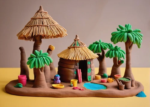 clay animation,mushroom landscape,wooden toys,marzipan figures,plasticine,mushroom island,japanese kuchenbaum,play-doh,fairy village,play doh,fairy house,thatch umbrellas,clay figures,island poel,playmobil,sandcastle,clay packaging,wooden toy,wooden christmas trees,play dough,Unique,3D,Clay