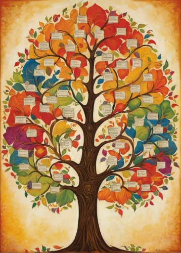 colorful tree of life,cardstock tree,family tree,flourishing tree,celtic tree,bodhi tree,tree of life,deciduous tree,autumn tree,the branches of the tree,autumn icon,penny tree,argan tree,seasonal tree,plane-tree family,tangerine tree,fruit tree,pacifier tree,watercolor tree,ornamental tree,Illustration,Retro,Retro 06