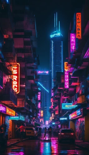 shanghai,hong kong,taipei,kowloon,colorful city,cyberpunk,hanoi,bangkok,hk,shinjuku,tokyo city,tokyo,neon arrows,chongqing,city at night,neon lights,cityscape,nanjing,jakarta,kowloon city,Conceptual Art,Sci-Fi,Sci-Fi 26