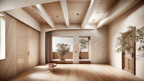 wooden beams,wooden sauna,3d rendering,daylighting,timber house,wooden house,archidaily,bamboo curtain,wooden windows,wooden roof,wooden shutters,interior modern design,laminated wood,core renovation,dunes house,wood flooring,wooden floor,room divider,japanese-style room,hallway space